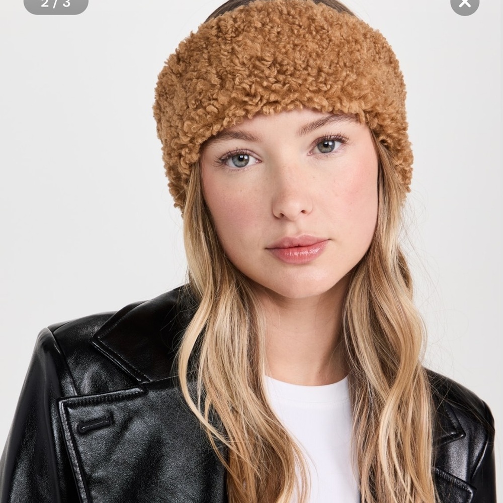 NWT Eleni Bouclette Headband in dark brown